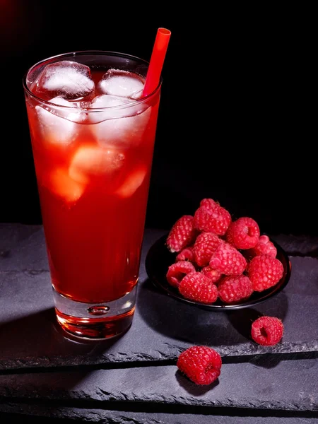 Red  raspberry cocktail — Stock Photo, Image