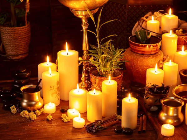 Ayurvedische Wellness massage interieur — Stockfoto