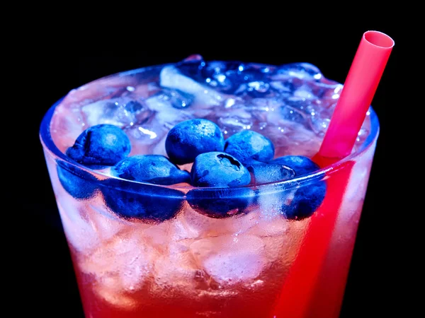 Blueberry cocktail on dark — Stock Photo, Image