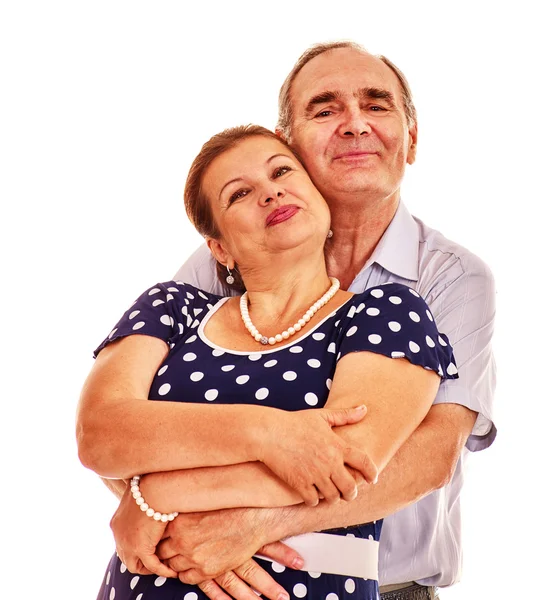 Old couple embracing — Stock Photo, Image