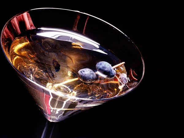 Blueberry cocktail på svart — Stockfoto