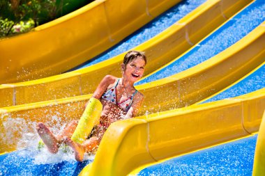 Aquapark, çocuk slayt.