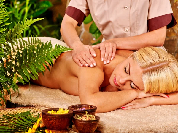 Woman getting  massage . — Stock Photo, Image