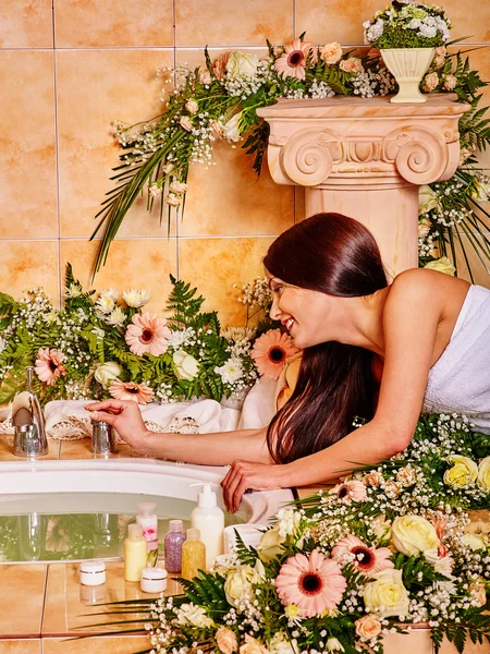 Woman at luxury spa. Stock Picture