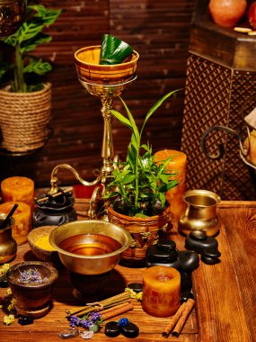 Ayurveda spa masaj natürmort
