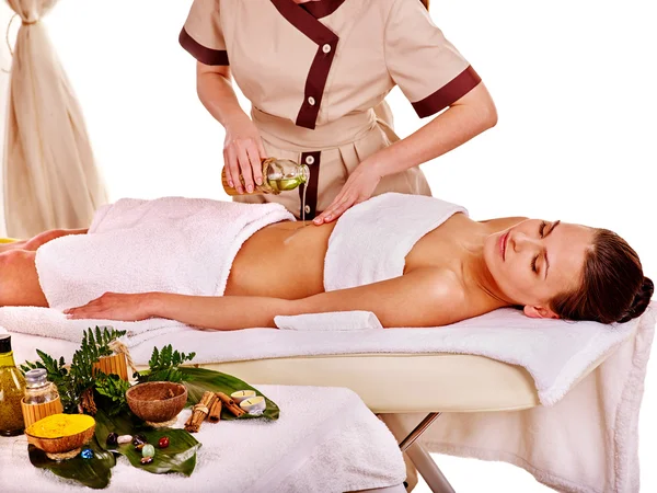 Woman getting spa therapy — Stock Photo, Image