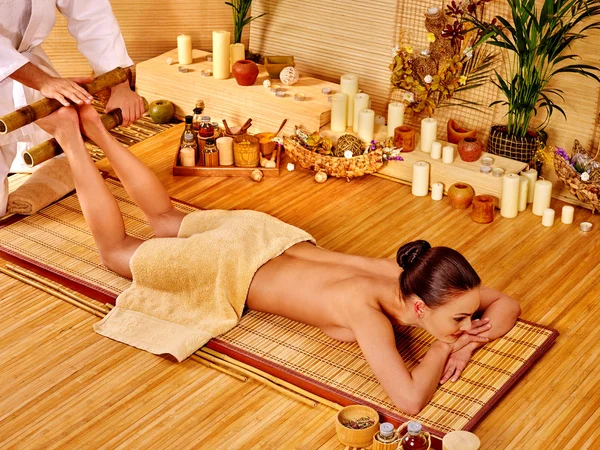 Woman getting feet massage. — Stock Photo, Image