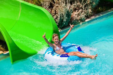 su kaydırağı aquapark, çocuk.