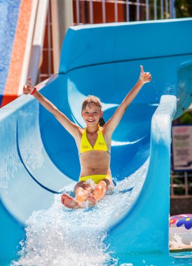 su kaydırağı aquapark, çocuk.