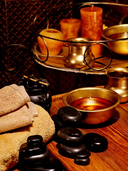 Ayurvediskt spa massage stilleben — Stockfoto