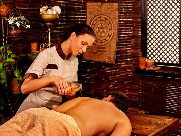 Man having spa treatment — Stock Photo, Image