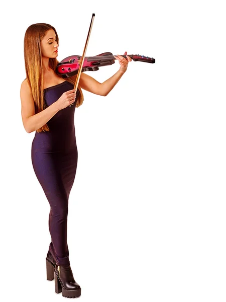 Girl playing violin — Stock Photo, Image