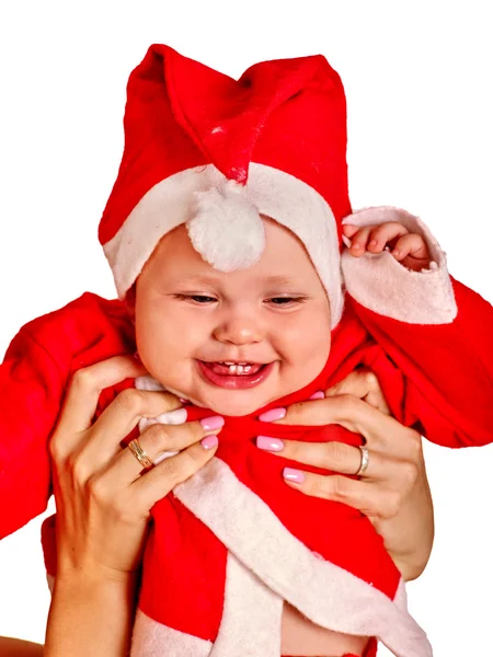 Chłopiec dziecko odzież dla Santa — Zdjęcie stockowe