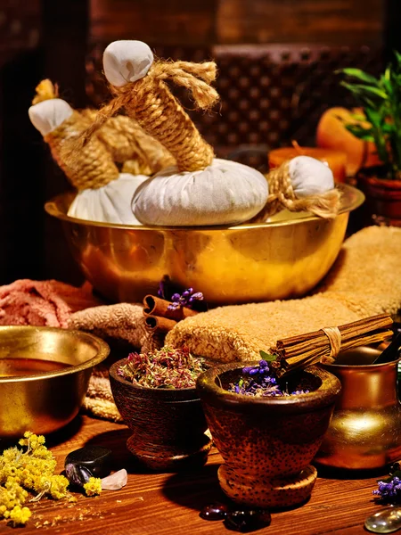 Ayurvedische Wellness-Massage Stillleben — Stockfoto