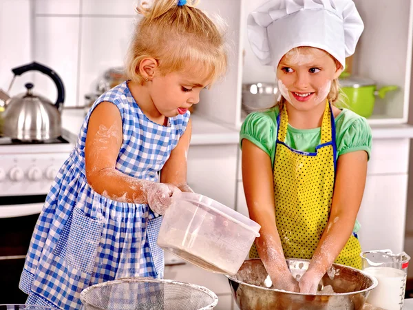 Children  breakfast at kitchen — Stock Photo, Image