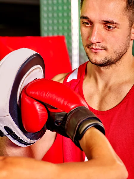 Hombre Boxing on Ring —  Fotos de Stock