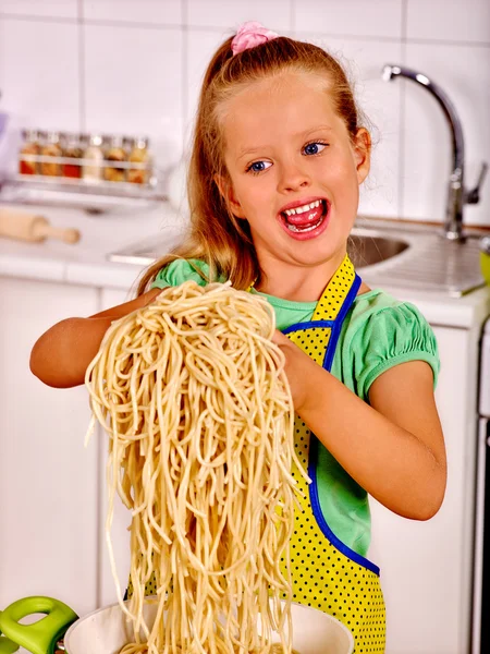 Children cooking at kitchen. — Stock Photo, Image