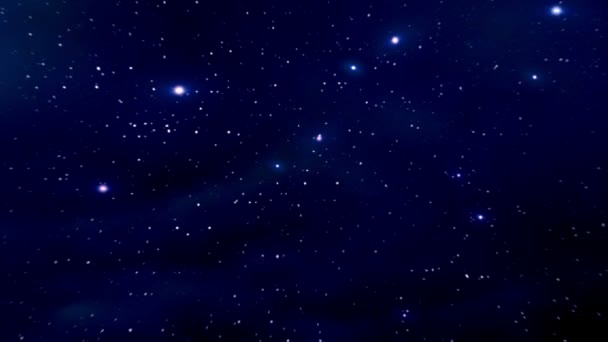 Cielo nocturno con estrellas centelleantes . — Vídeo de stock