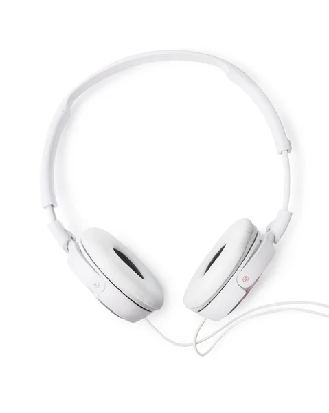 Pair of white headphones Stock Photo