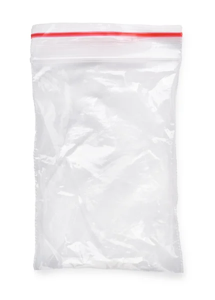 Används tydliga ziplock påse — Stockfoto