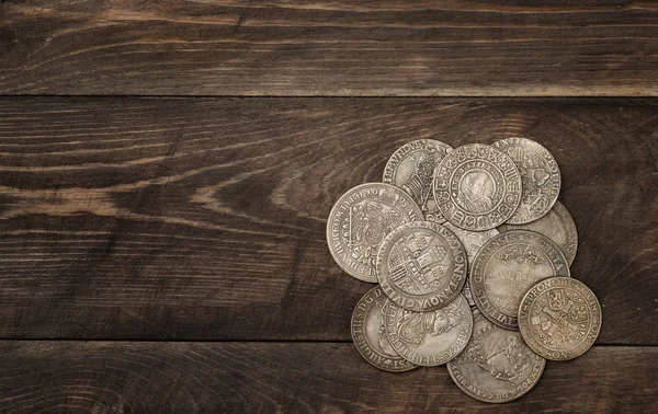 Oude zilveren munten — Stockfoto