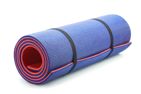 Blauwe yoga mat — Stockfoto
