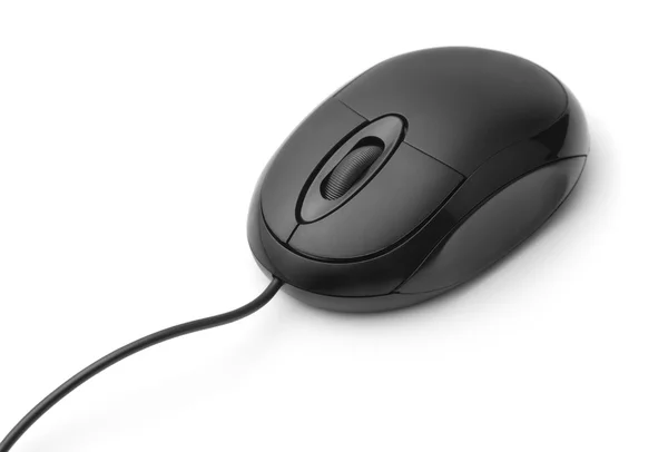 Black optical computer mouse — Stock Photo, Image