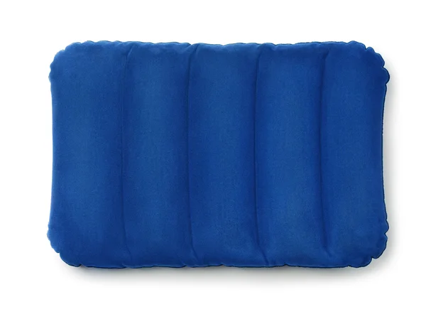 Top viewe of blue inflatable pillow — Stock Photo, Image