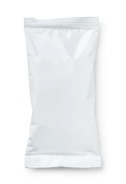 Top view of blank plastic snack package — Stock Photo, Image