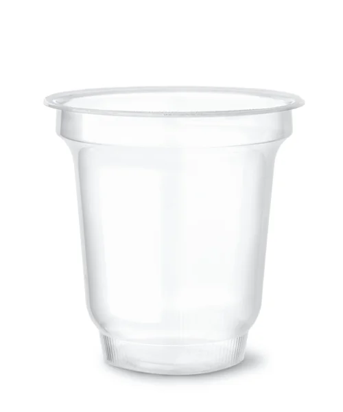 Eldobható átlátszó műanyag pohár — Stock Fotó