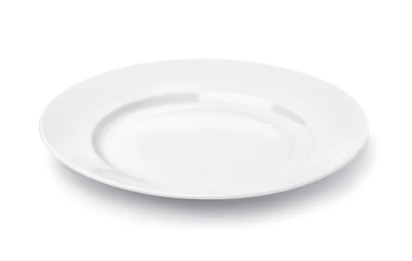 Assiette ronde blanche vide Image En Vente