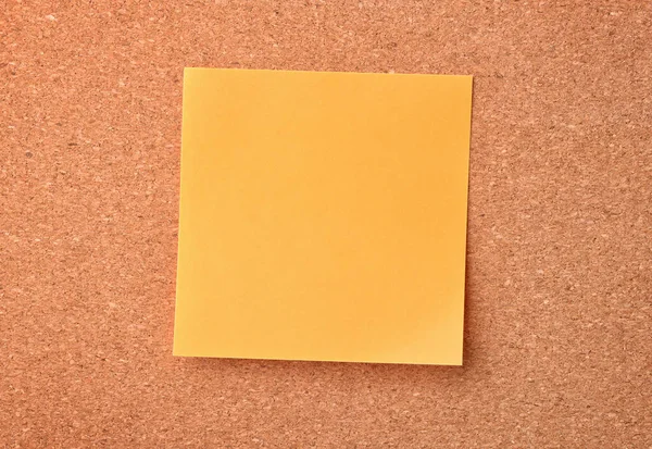 Orange Sticky Note Cork Board — Stock Photo, Image