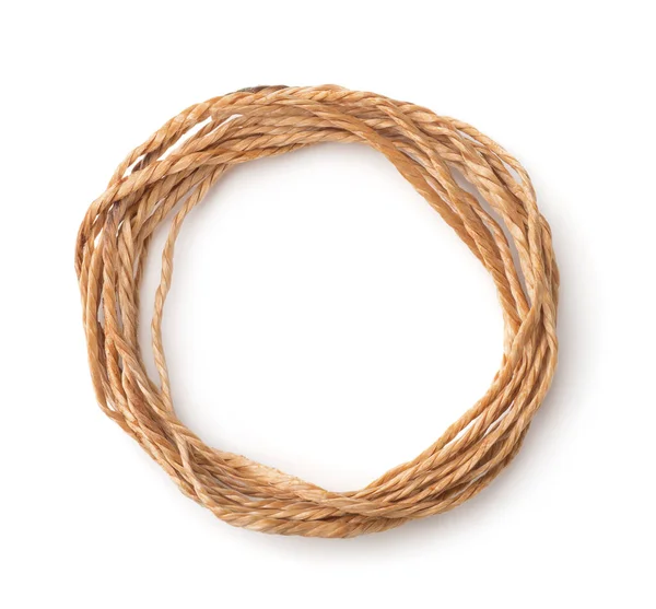 Top View Twine Skein Isolated White — Stock Photo, Image