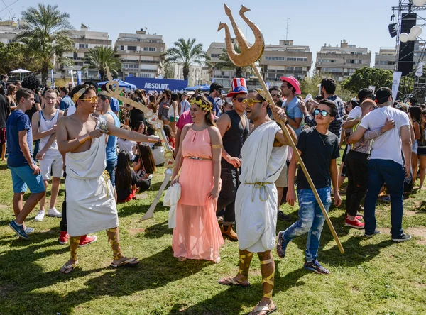 Purim Pouliční party v Tel-aviv Izrael — Stock fotografie