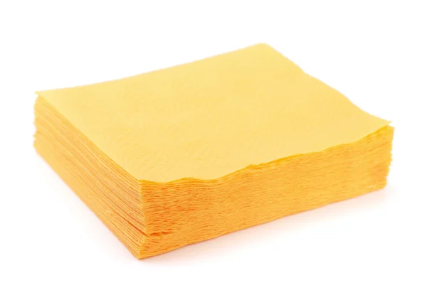 Gele papieren servetten — Stockfoto