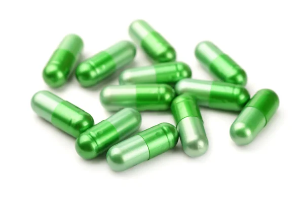 Groene pillen — Stockfoto