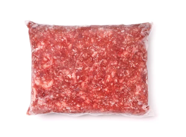 Paket mit gefrorenem Fleisch — Stockfoto