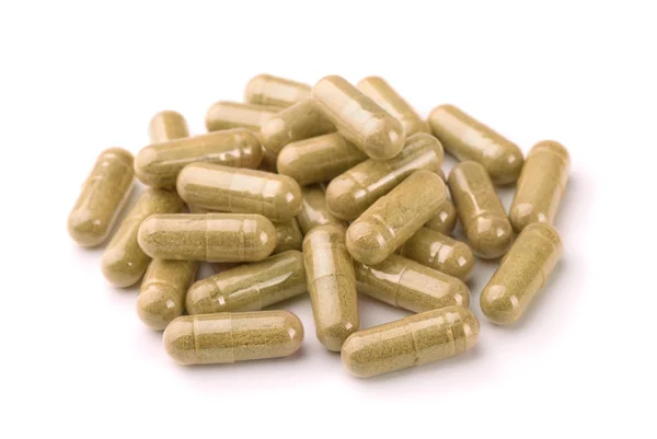 Capsules of herbal medicine — Stock Photo, Image