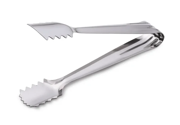 Stainless steel ice tongs — Stock Photo, Image