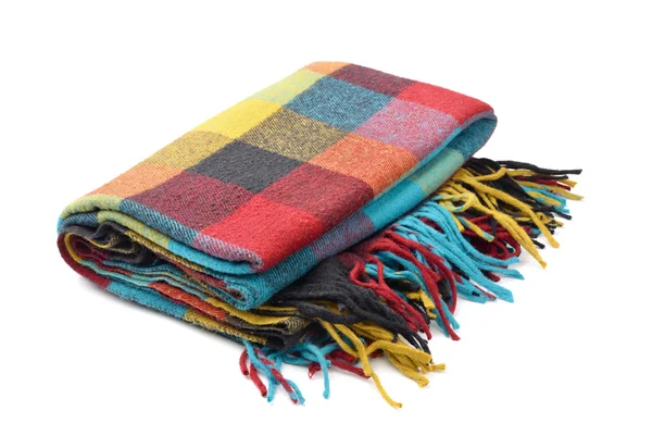 格子縞のウールの毛布 — ストック写真