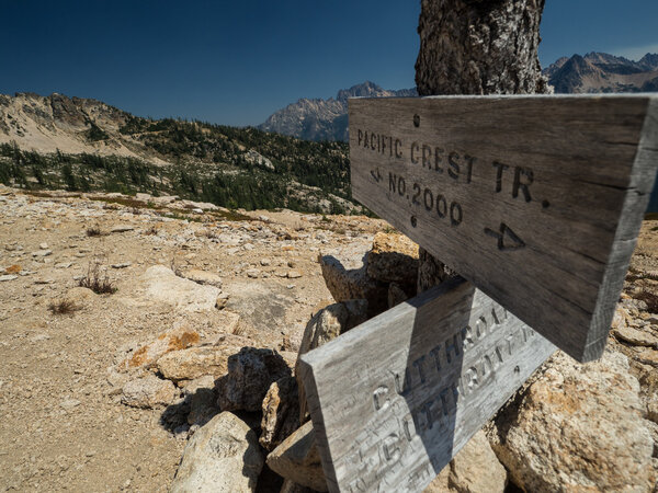 Weathered PCT sign