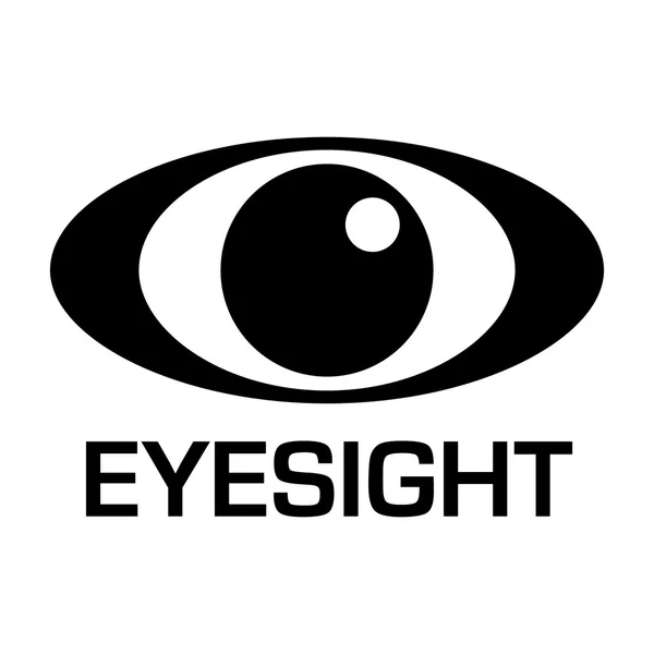 Eyesignt 图标黑色和白色 免版税图库插图