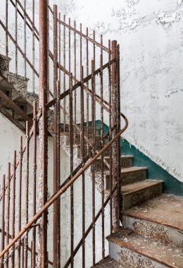 Staircase inside Trans-Allegheny Lunatic Asylum clipart