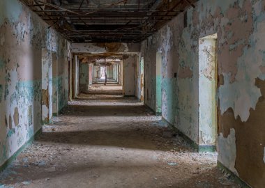 Uzun koridor içinde Trans-Allegheny Lunatic Asylum