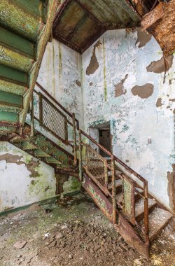 Staircase inside Trans-Allegheny Lunatic Asylum clipart