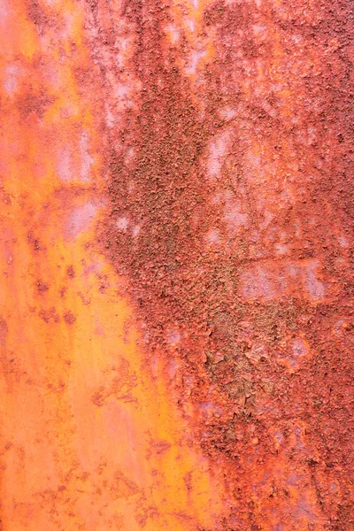 Textura de ferrugem em metal pintado de laranja — Fotografia de Stock