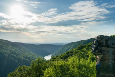 Coopers Rock devlet orman Wv kuzgun Rock görünümünden
