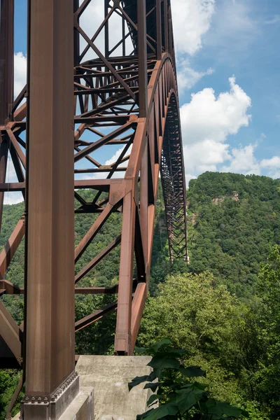 Estructura metálica del puente New River Gorge en Virginia Occidental — Foto de Stock