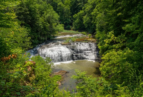 Burgess Falls Állami Park Tennessee-ben nyáron — Stock Fotó