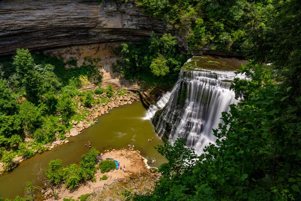 Parque Estatal Burgess Falls en Tennessee en verano —  Fotos de Stock